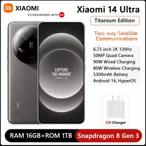 Xiaomi 14 Ultra Titanium Edition 5G Phone Satellite 16GB+1TB Snapdragon 8 Gen 3