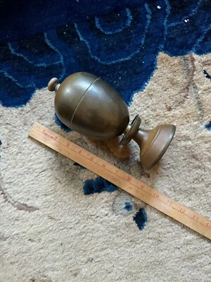 Hervidor de huevos de cobre/latón estilo copa francesa vintage con interruptor 8,5" H Foto 1 de 4