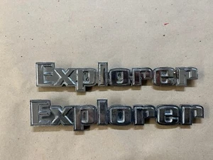 73-77 Ford Truck Explorer Bed Emblems Pair OEM 1973-1977 Metal - Picture 1 of 4