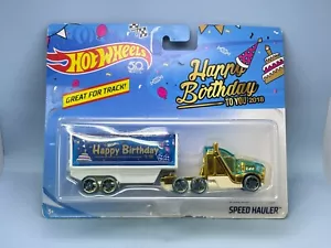 Esclusiva Hot Wheels Mattel Dipendente 2018 Buon Compleanno Cardata # SPEED HAULER - Foto 1 di 5
