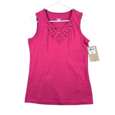 Camiseta sin mangas Columbia Sweet Escape para mujer grande rosa oscuro bordada cami nueva con etiquetas  Foto 1 de 4