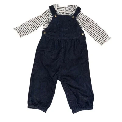 Petit Bateau Overalls Set Blue Size 12 Months - Image 1 of 4