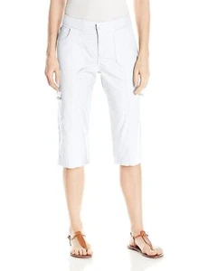 Lee Women’s Capris 24W White Relaxed Cargo Capri Skimmer Pants - Picture 1 of 3
