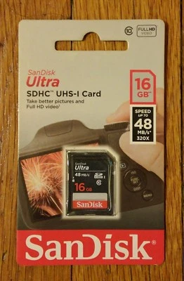 SanDisk Ultra SDHC UHS-I 16GB Memory Card 48MB/s - Image 1 of 2