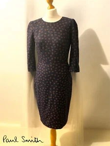 Paul Smith Dandelion Print Wool Evening Work Smart Office Dress UK 10 - Picture 1 of 5