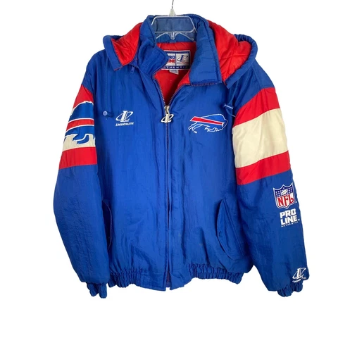 Buffalo Bills NFL Jacket With Hood Pro Line Logo Athletic Rare Vintage Design Cover