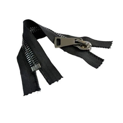 Cremallera Grande #15 Níquel Metal Extra Resistente Extremo Cerrado Color Negro 5" - 36" Foto 1 de 3