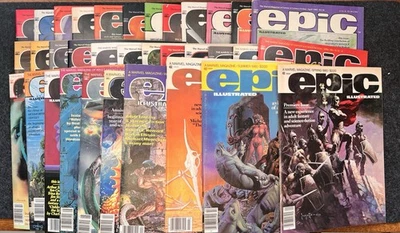 Revista EPIC Illustrated #1-34 Completa Heavy Metal Marvel Excelente Estado Foto 1 de 4