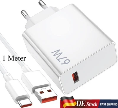 ⭐Für Xiaomi 67W Schnell Ladegerät Netzteil 6A USB-C Kabel Redmi Note10/11/12Pro - Bild 1 von 4