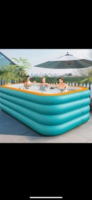 Familienpool 210*140*56GartenpoolSommer Planschbecken - Bild 1 von 4