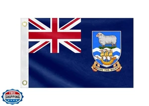Doppelseitige Falklandinseln Malvinas Bootsflagge 12 x 18 ZOLL Falklandinseln M - Bild 1 von 5