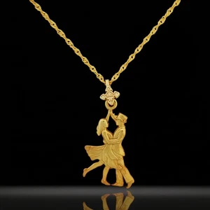 Tango Pendant – Gold-Plated 925 Silver Latin Dance Jewelry Necklace for Dancers - Picture 1 of 13
