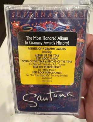 Santana - Supernatural - 1999 - Factory Sealed Cassette w/ Hype Sticker - Image 1 of 4
