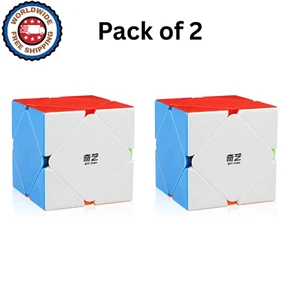 QIYI QICHENG SKEWB NON-MAGNETIC STICKERLESS SPEEDCUBE - (Pack of 2) - Picture 1 of 7