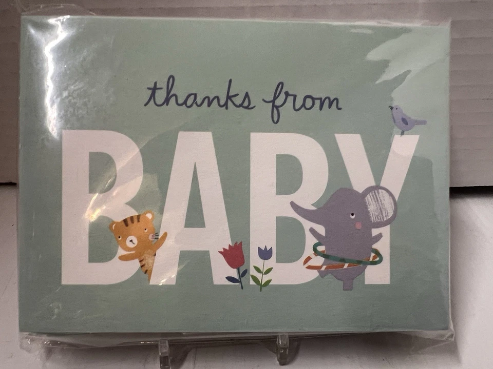Tarjetas Hallmark “Gracias del bebé”. Juego de 24 y sobres. Animales Regalos Gracias Foto 1 de 1