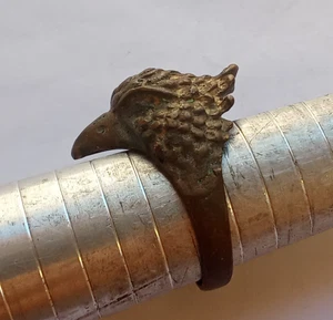 EXTREMELY RARE ANCIENT RING BRONZE ROMAN EAGLE SYMBOL OLD AUTHENTIC ARTIFACT - Picture 1 of 3