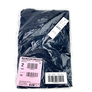 T-shirt donna J Crew nuova con etichetta "Cotone vintage" scollo a V taglia XL blu navy NUOVA - Foto 1 di 4
