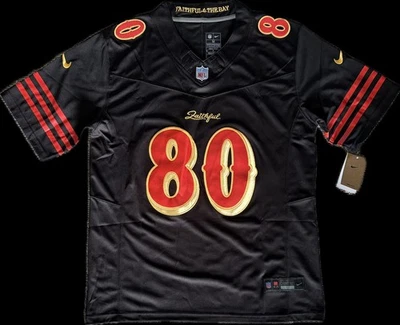 Camiseta deportiva de los 49ers de San Francisco Jerry Rice #80 2025 cosida rivalidad Foto 1 de 2