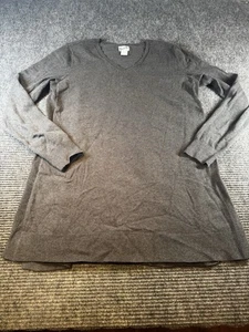 Duluth Damen Midi Pullover Kleid Gr. L grau Langarm V-Ausschnitt weich kuschelig - Bild 1 von 12