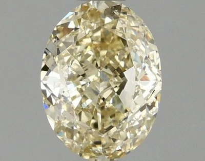Oval 1.00ct Fancy Intense Yellow VS2 CVD IGI-Certified loose lab grown diamond - Image 1 of 3