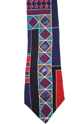 Halston III  Mens Necktie Italian Silk Classic Multicolor  All Seasons 4" x 58" - Imagem 1 de 4
