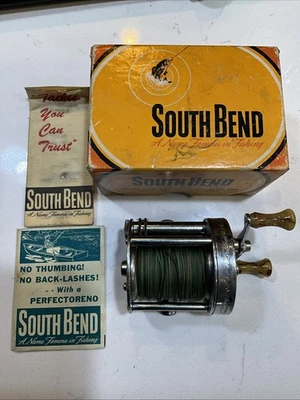 Vintage South Bend Perfectoreno 750 Fishing Reel With Original Box.   #5-66 - Image 1 of 4