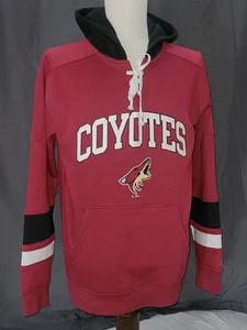 Champion Arizona Coyotes NHL Lace Up Hoodie Men's M Red Black Pullover Sweatshir - Picture 1 of 6