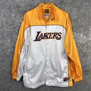 Giacca Team Nike Los Angeles Lakers Uomo Grande NBA Basket Warm Up Raso Vintage - Foto 1 di 15