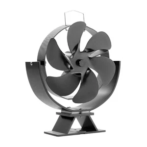 Adjustable Angle Heat Powered Stove Fan Fireplace Fan Operation Circulate - Picture 1 of 8