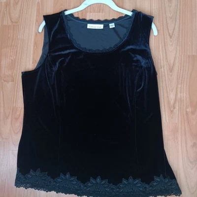 Coldwater Creek женщин фея гранж бархата кружева черный ведьма вампир изящный XL - Изображение 1 из 4