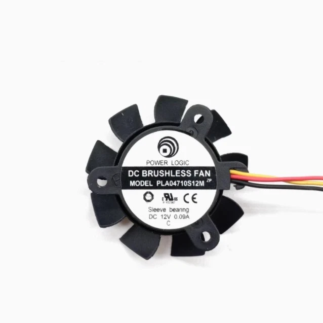 For Power Logic PLA04710S12M graphics card cooling fan DC12V 0.09A 3-Pin 36mm - Image 1 of 3