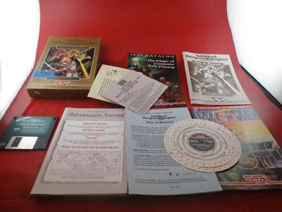 Advanced Dungeons & Dragons Pool of Radiance IBM PC COMPLETE w/ Box Hard Disk T1 - Image 1 of 4