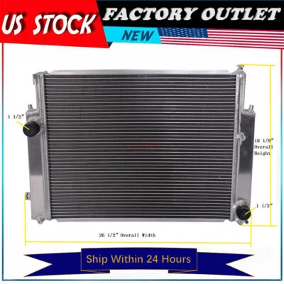 Radiador de aluminio 2 filas apto para BMW 323i/325i 2,5 L 1988-1998 MT Foto 1 de 4