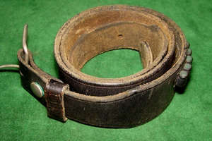 Vintage SAFARILAND Black Leather Cartridge Belt size 40 with 12 Loops .22 cal. - Picture 1 of 9