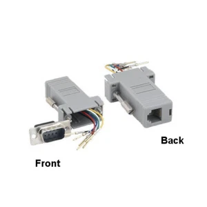 LOT10 DB9 Male to RJ-12(6P6C) Female Modular Adapter Converter Serial Connection - Picture 1 of 1