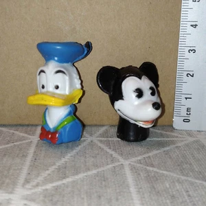 Figurine PVC vintage dessin animé DISNEY - petits bustes MICKEY et DONALD - Picture 1 of 2