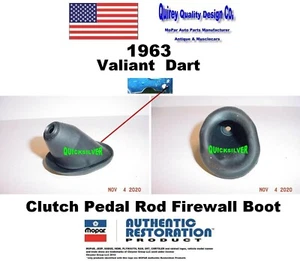 1963 Valiant Dart Firewall Clutch Linkage Rod Boot 2266783 New - Picture 1 of 2