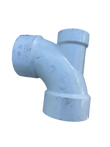 Reductor de tubería de PVC Charlotte de 3" x 3" x 2" arco en L" - Imagen 1 de 3