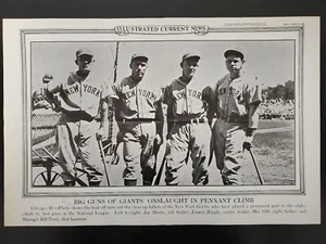Original 1936 Illustrated Current New York Giants Big Guns Large Premium Poster - Picture 1 of 9