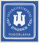 Zagreb / Croatia: Hotel Inter - Continental (Vintage Self Adhesive Luggage Label