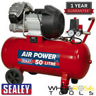 Compresseur Sealey 50 L V-Twin entraînement direct 3 ch