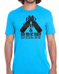 Rot Weiß Brau T-Shirt Bier Feuerwerk Sterne Streifen Sommer Unisex 4. Juli - Bild 1 von 10
