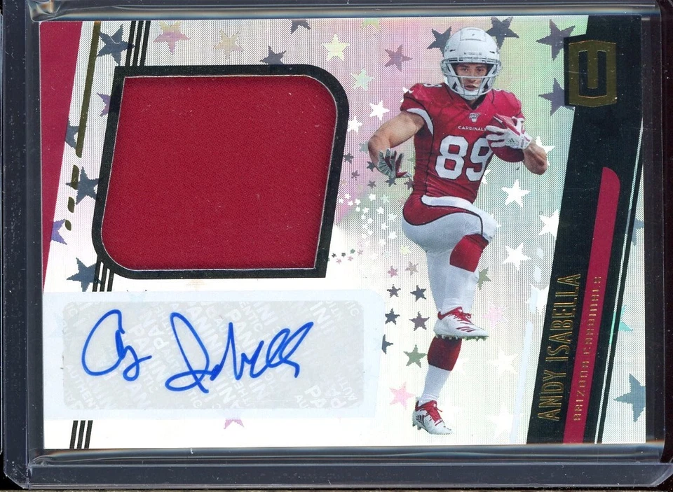 2019 Panini Unparalleled Astral Jersey Autograph #335 Andy Isabella 022/150 - Image 1 of 1