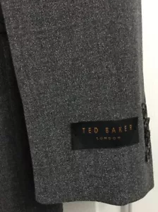 Ted Baker London JAY CT 2-Piece Suit Men’s 36R Gray Trim Fit 100% Wool MSRP $898 - Picture 1 of 19