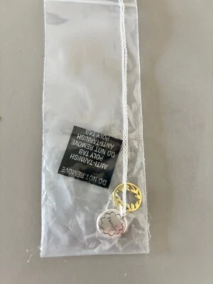 Collar Familia Chamilia con 2 dijes, plata de ley y placa de oro para madre  Foto 1 de 4