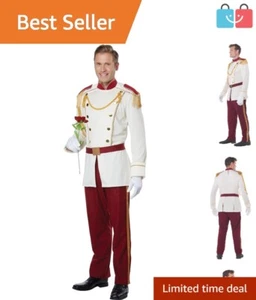 Elegant Adult Prince Costume - Small Size with Elastic Waist Pants & Accessories - Picture 1 of 7