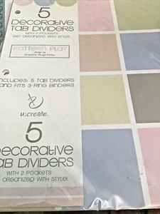 5 Decorative Tab Dividers 2 Pockets Pattern Play 8.5x11 Fits 3 Ring Binders 3 Pk - Picture 1 of 2