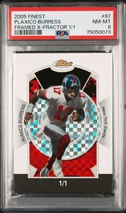 Topps 2005 mejor burera plaxico con marco X-Fractor 1/1 PSA 8 #87 New York Giants - Imagen 1 de 3