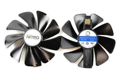 Full Set GPU Fans 95mm Sapphire Nitro Pulse 470 480 570 580 CF1015H12D | US S... - Image 1 of 3