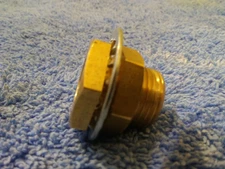 Bulkhead Fitting Brass 1/4'' FPT x 3/4'' Hole